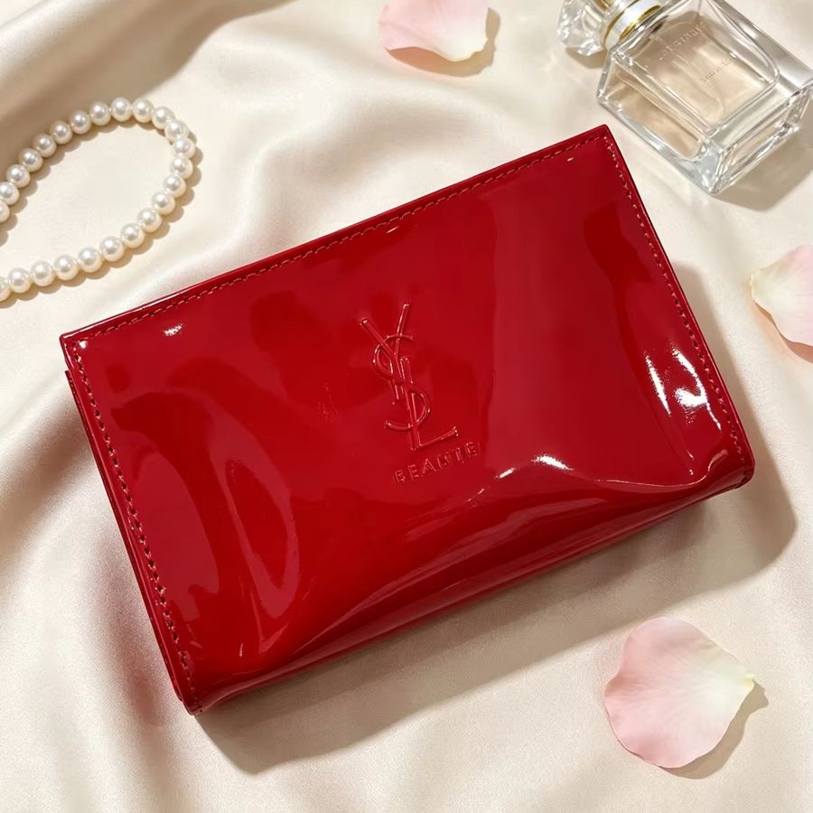 YSL Red Patent Leather Cosmeti - Luxury Skincare Tools 评论和价格