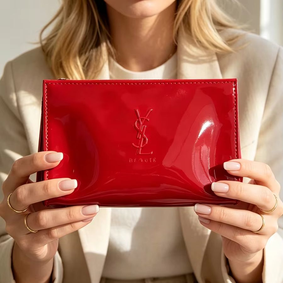 YSL Red Patent Leather Cosmeti - Luxury Skincare Tools 评论和价格